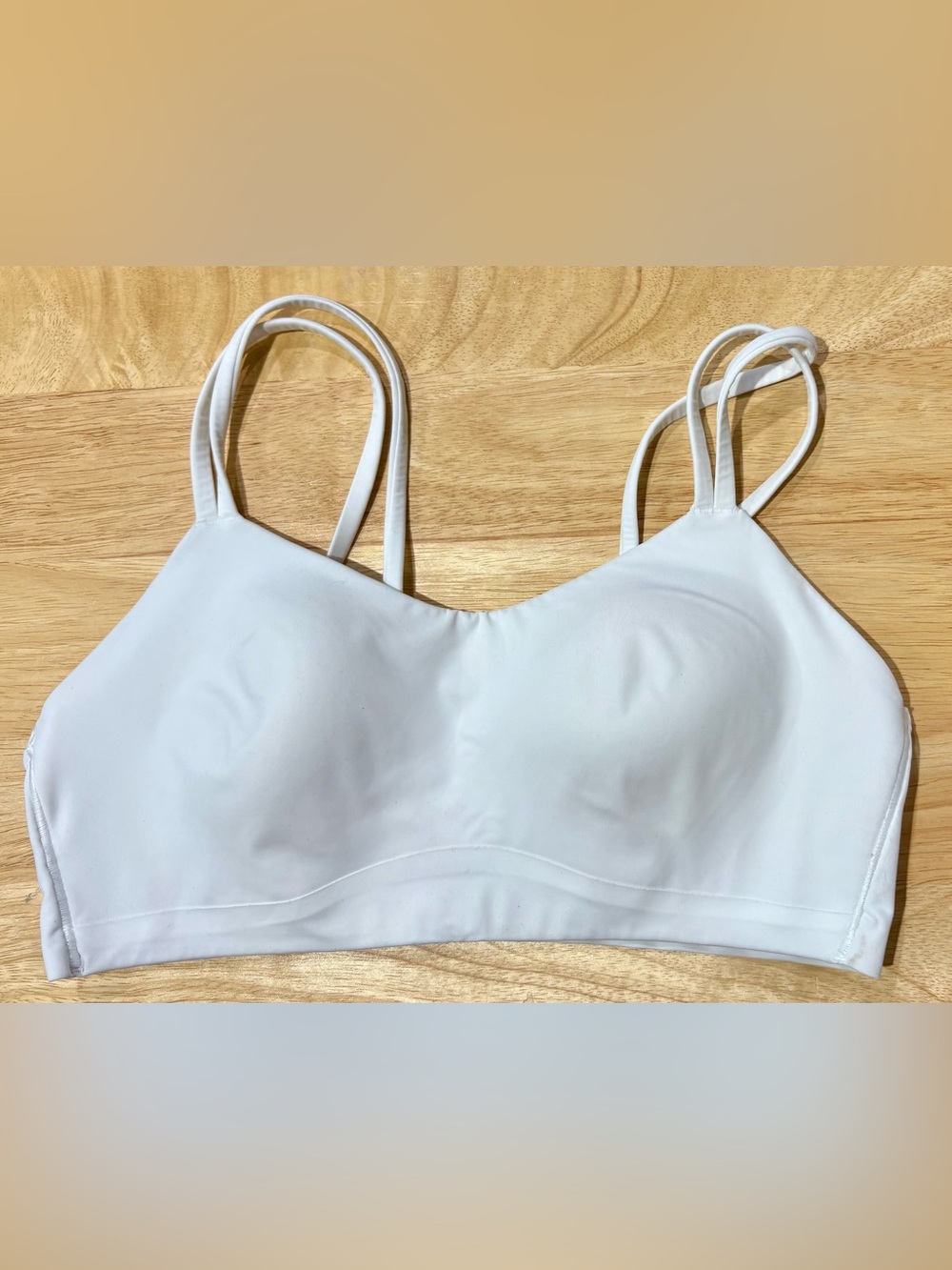 Lululemon Free to Be Serene Long Line Bra White Size 10 C/D Cup Strappy